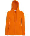 Orange - Women's lightweight hooded sweatshirt jacket Hoodies Fruit of the Loom Hoodies, Raladeal - Recently Added, Women's Fashion Schoolwear Centres