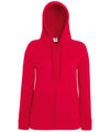 Red - Women's lightweight hooded sweatshirt jacket Hoodies Fruit of the Loom Hoodies, Raladeal - Recently Added, Women's Fashion Schoolwear Centres