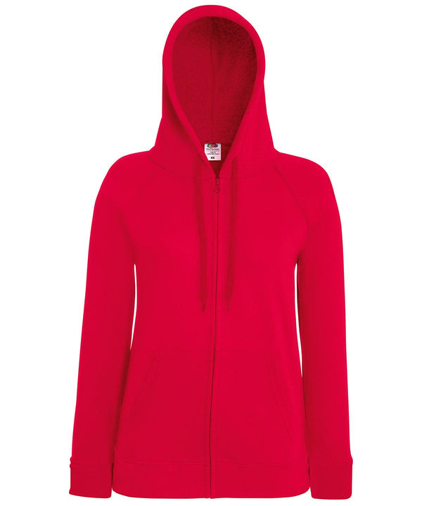 Red - Women's lightweight hooded sweatshirt jacket Hoodies Fruit of the Loom Hoodies, Raladeal - Recently Added, Women's Fashion Schoolwear Centres