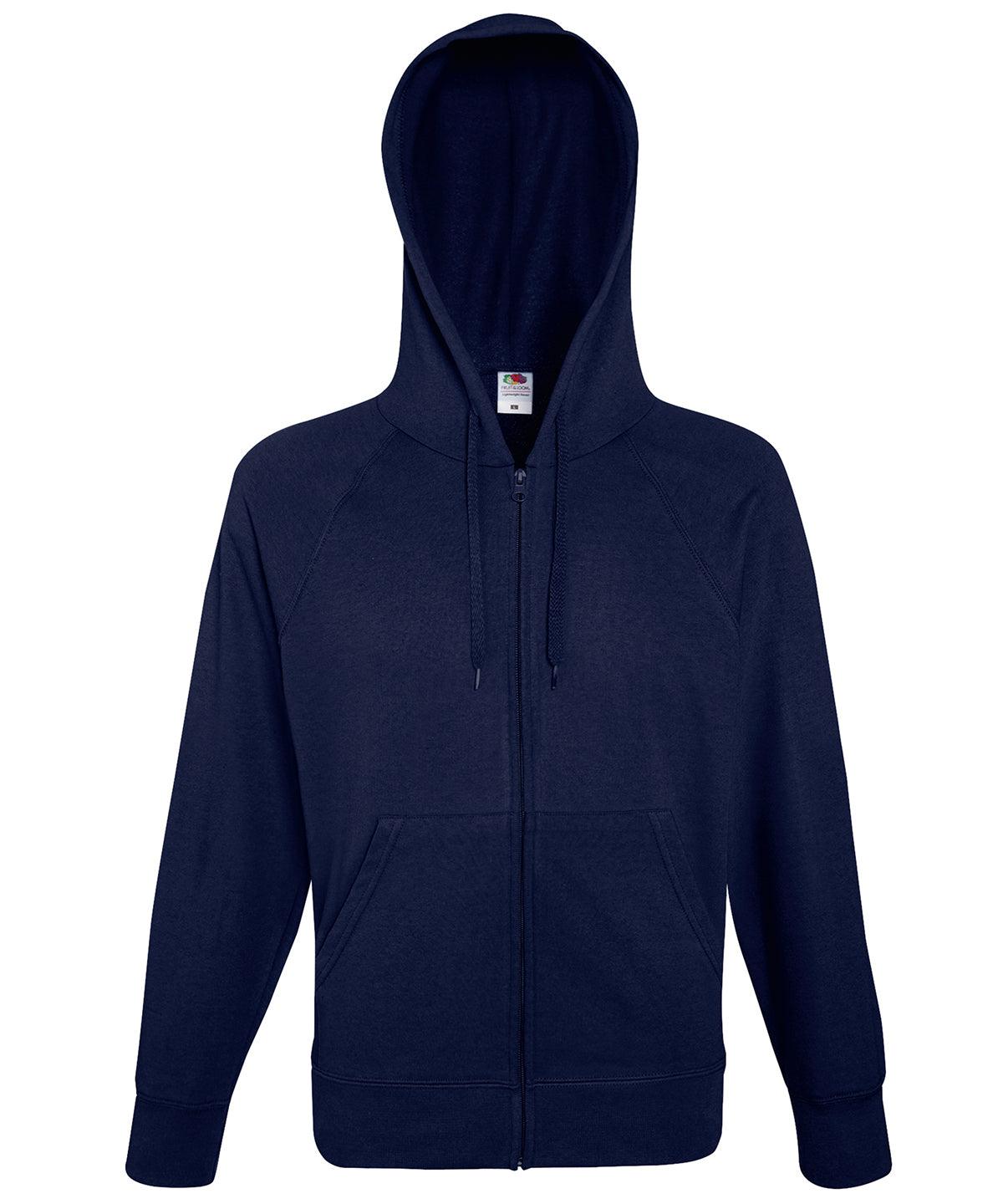 Deep Navy - Lightweight hooded sweatshirt jacket Hoodies Fruit of the Loom Hoodies Schoolwear Centres