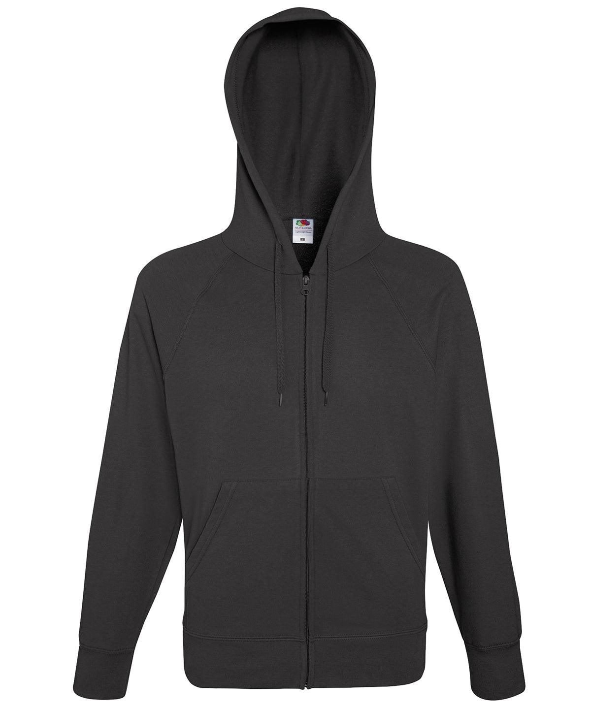 Light Graphite - Lightweight hooded sweatshirt jacket Hoodies Fruit of the Loom Hoodies Schoolwear Centres