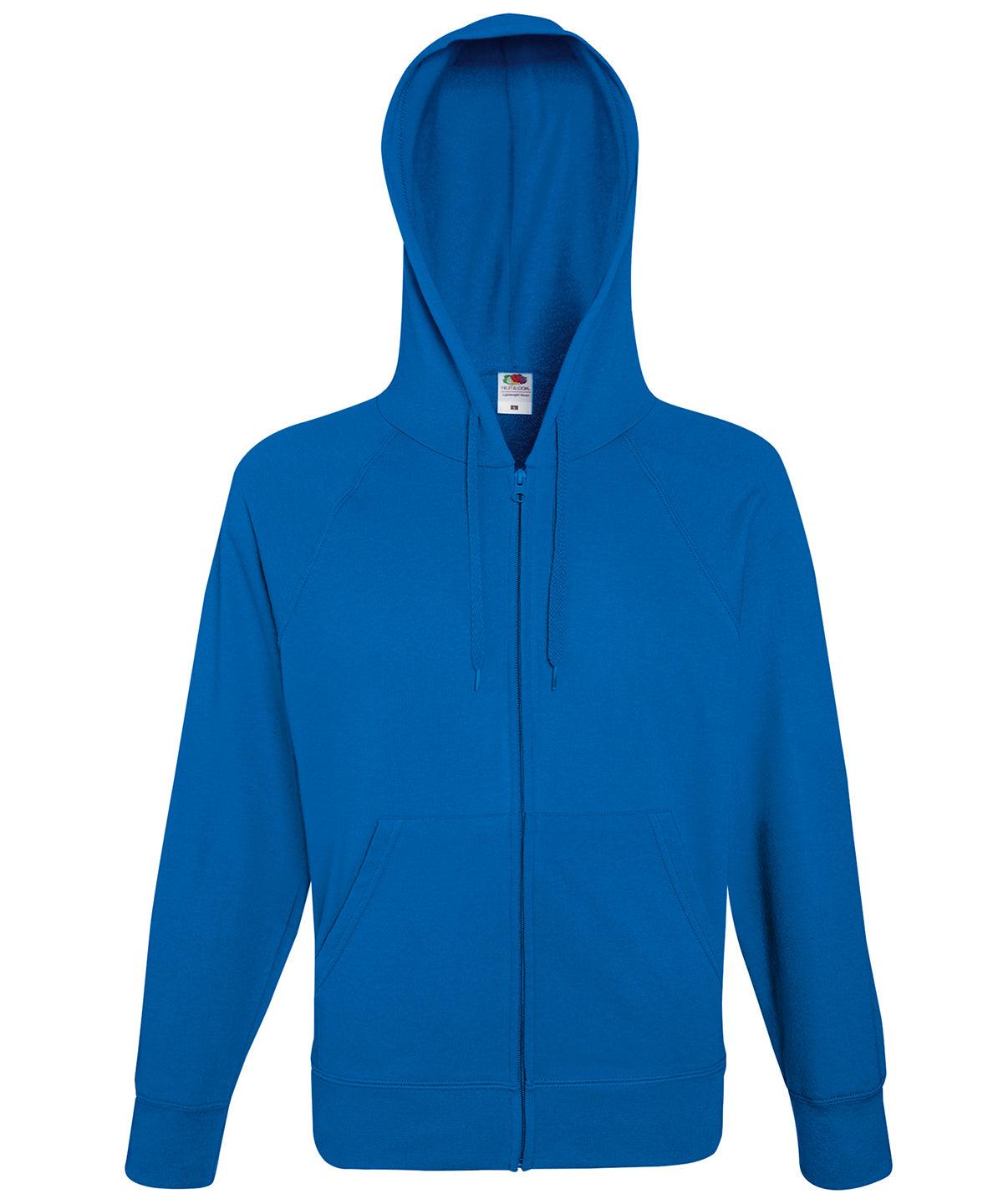 Royal Blue - Lightweight hooded sweatshirt jacket Hoodies Fruit of the Loom Hoodies Schoolwear Centres