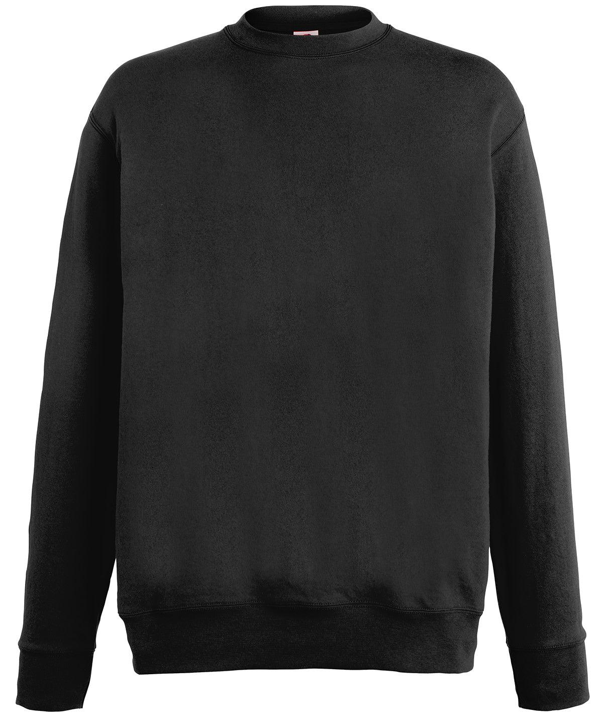 Black - Lightweight set-in sweatshirt Sweatshirts Fruit of the Loom Sweatshirts Schoolwear Centres