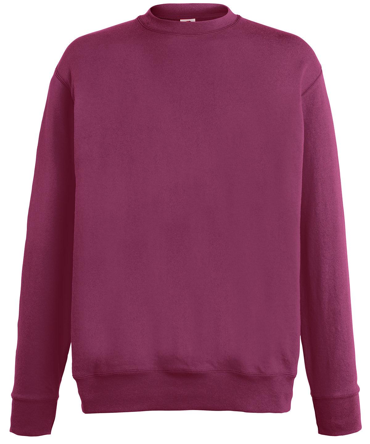 Burgundy - Lightweight set-in sweatshirt Sweatshirts Fruit of the Loom Sweatshirts Schoolwear Centres