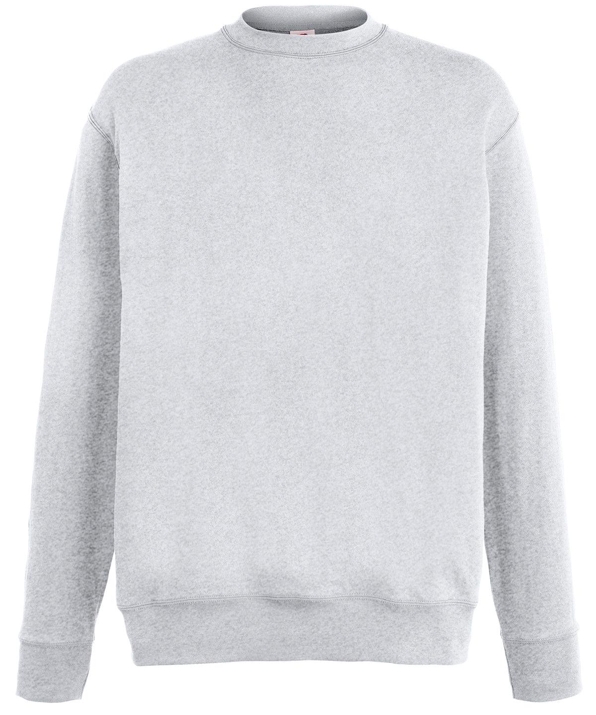 Heather Grey - Lightweight set-in sweatshirt Sweatshirts Fruit of the Loom Sweatshirts Schoolwear Centres