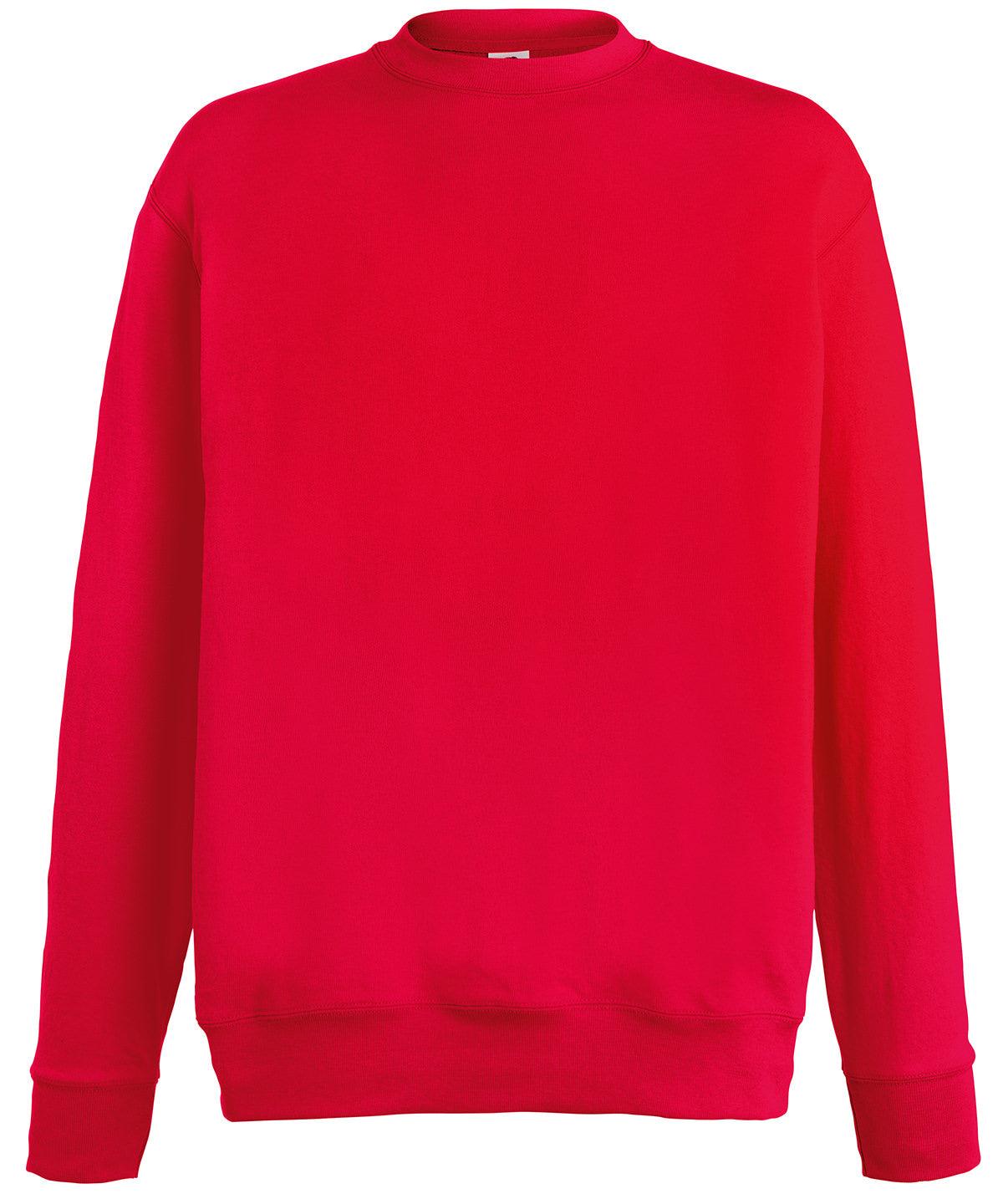 Red - Lightweight set-in sweatshirt Sweatshirts Fruit of the Loom Sweatshirts Schoolwear Centres