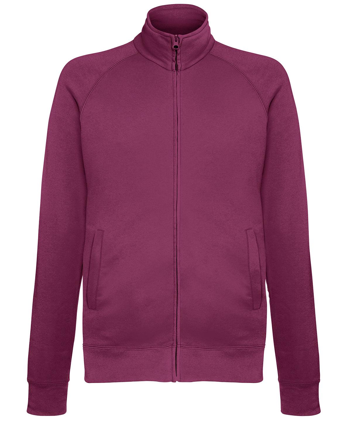 Burgundy - Lightweight sweatshirt jacket Sweatshirts Fruit of the Loom Raladeal - Recently Added, Sweatshirts Schoolwear Centres