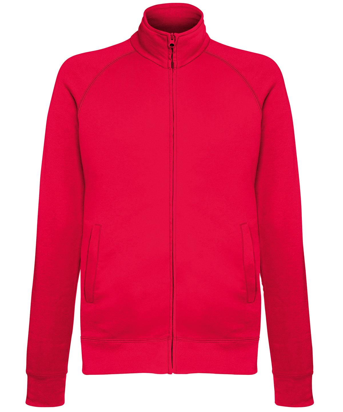 Red - Lightweight sweatshirt jacket Sweatshirts Fruit of the Loom Raladeal - Recently Added, Sweatshirts Schoolwear Centres