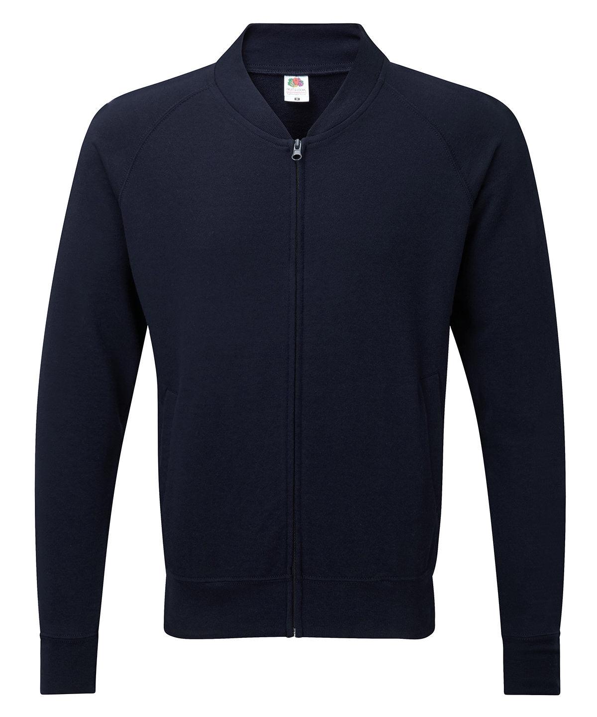 Deep Navy - Baseball sweatshirt jacket Jackets Fruit of the Loom Jackets & Coats, Lightweight layers Schoolwear Centres