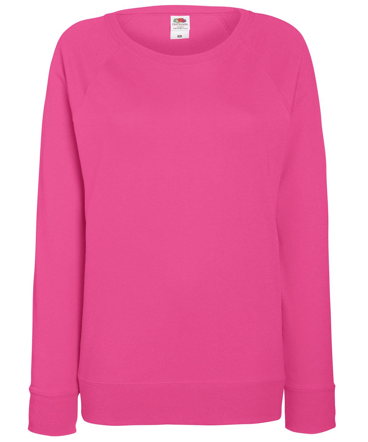 Fuchsia - Women's lightweight raglan sweatshirt Sweatshirts Fruit of the Loom Must Haves, Sweatshirts, Women's Fashion Schoolwear Centres