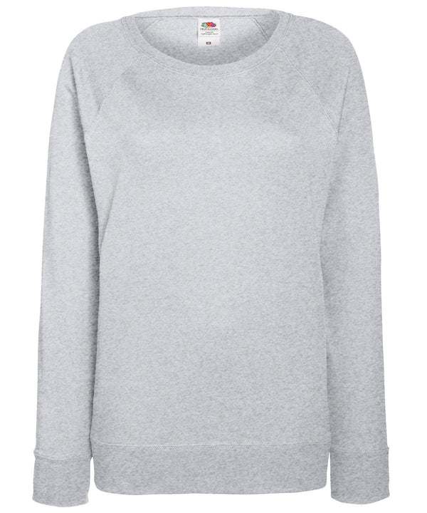 Heather Grey - Women's lightweight raglan sweatshirt Sweatshirts Fruit of the Loom Must Haves, Sweatshirts, Women's Fashion Schoolwear Centres