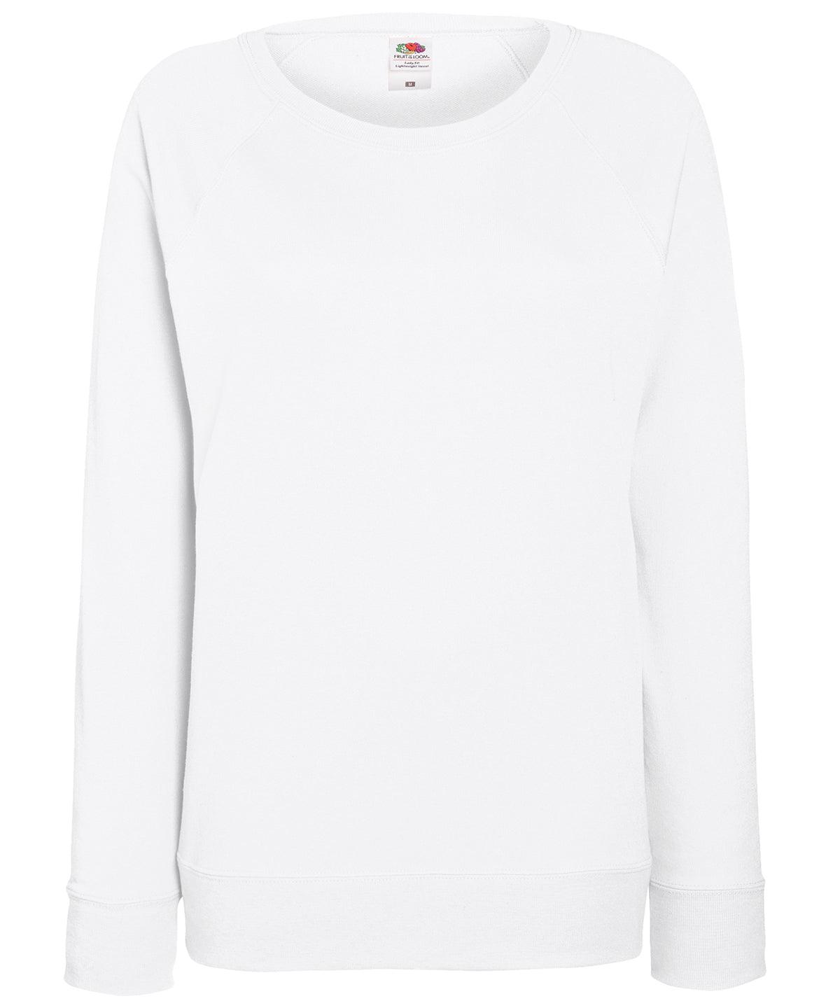 White - Women's lightweight raglan sweatshirt Sweatshirts Fruit of the Loom Must Haves, Sweatshirts, Women's Fashion Schoolwear Centres