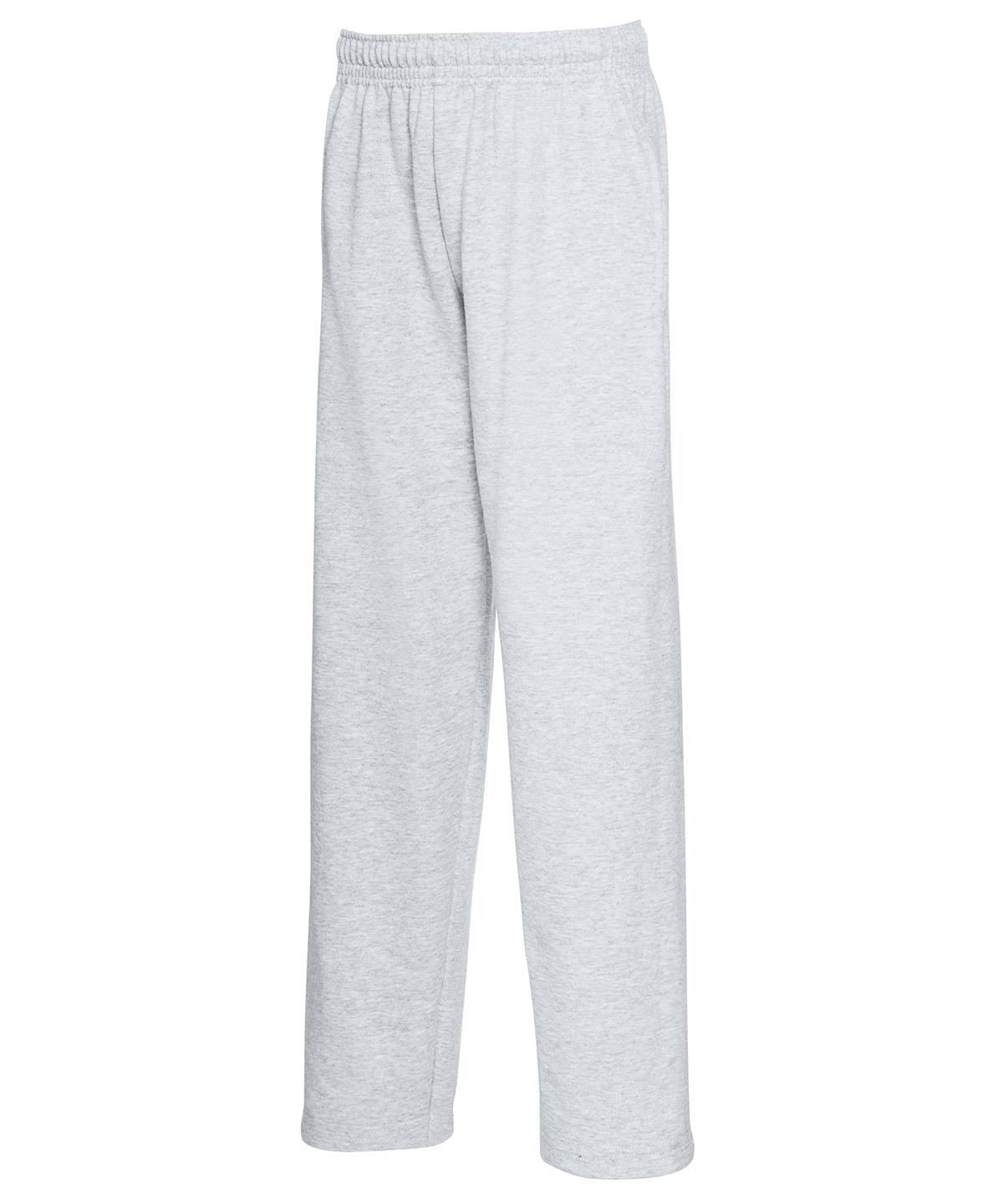 Heather Grey - Kids lightweight jog pants Sweatpants Fruit of the Loom Joggers, Junior Schoolwear Centres