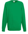 Kelly Green - Lightweight raglan sweatshirt Sweatshirts Fruit of the Loom Must Haves, Sweatshirts Schoolwear Centres