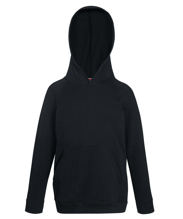 Black - Kids lightweight hooded sweatshirt Hoodies Fruit of the Loom Hoodies, Junior, Must Haves Schoolwear Centres