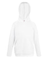 White - Kids lightweight hooded sweatshirt Hoodies Fruit of the Loom Hoodies, Junior, Must Haves Schoolwear Centres