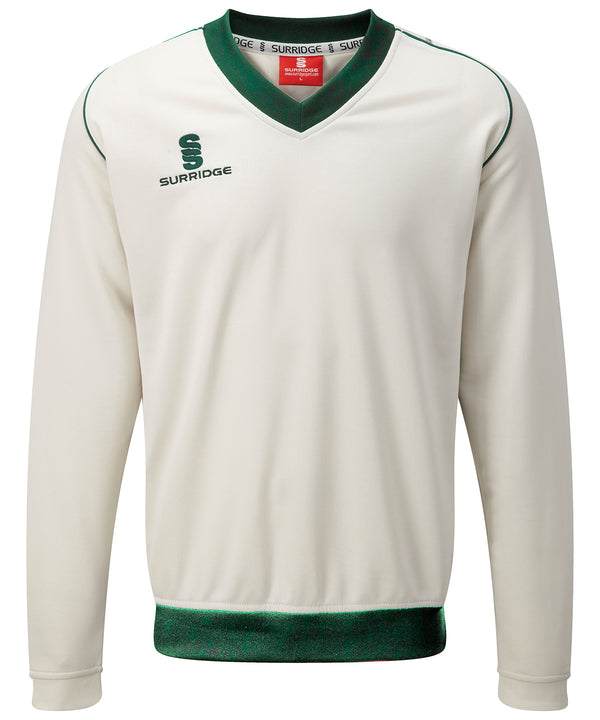 White/Green trim - Fleece-lined sweater Sweatshirts Last Chance to Buy Sports & Leisure Schoolwear Centres