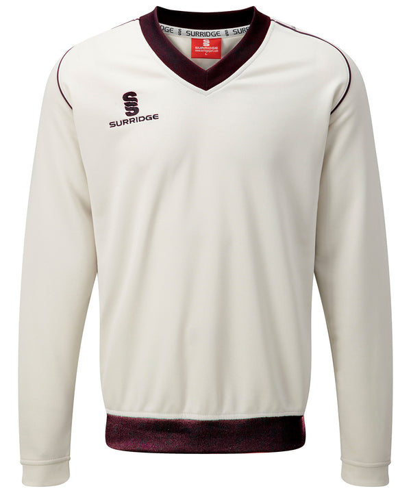 White/Maroon trim - Fleece-lined sweater Sweatshirts Last Chance to Buy Sports & Leisure Schoolwear Centres