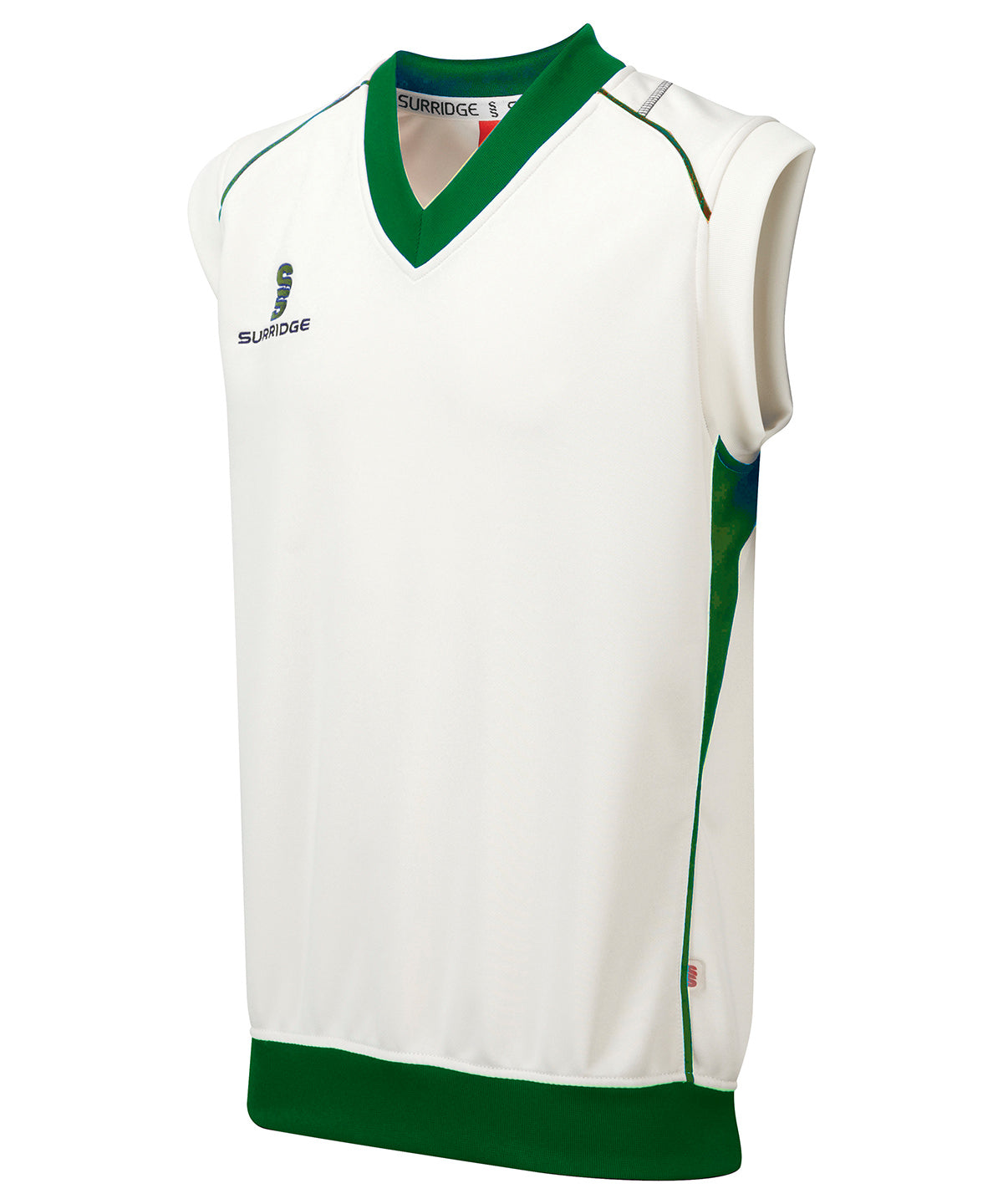 White/Green Trim - Curve sleeveless sweater Sweatshirts Last Chance to Buy Sports & Leisure Schoolwear Centres