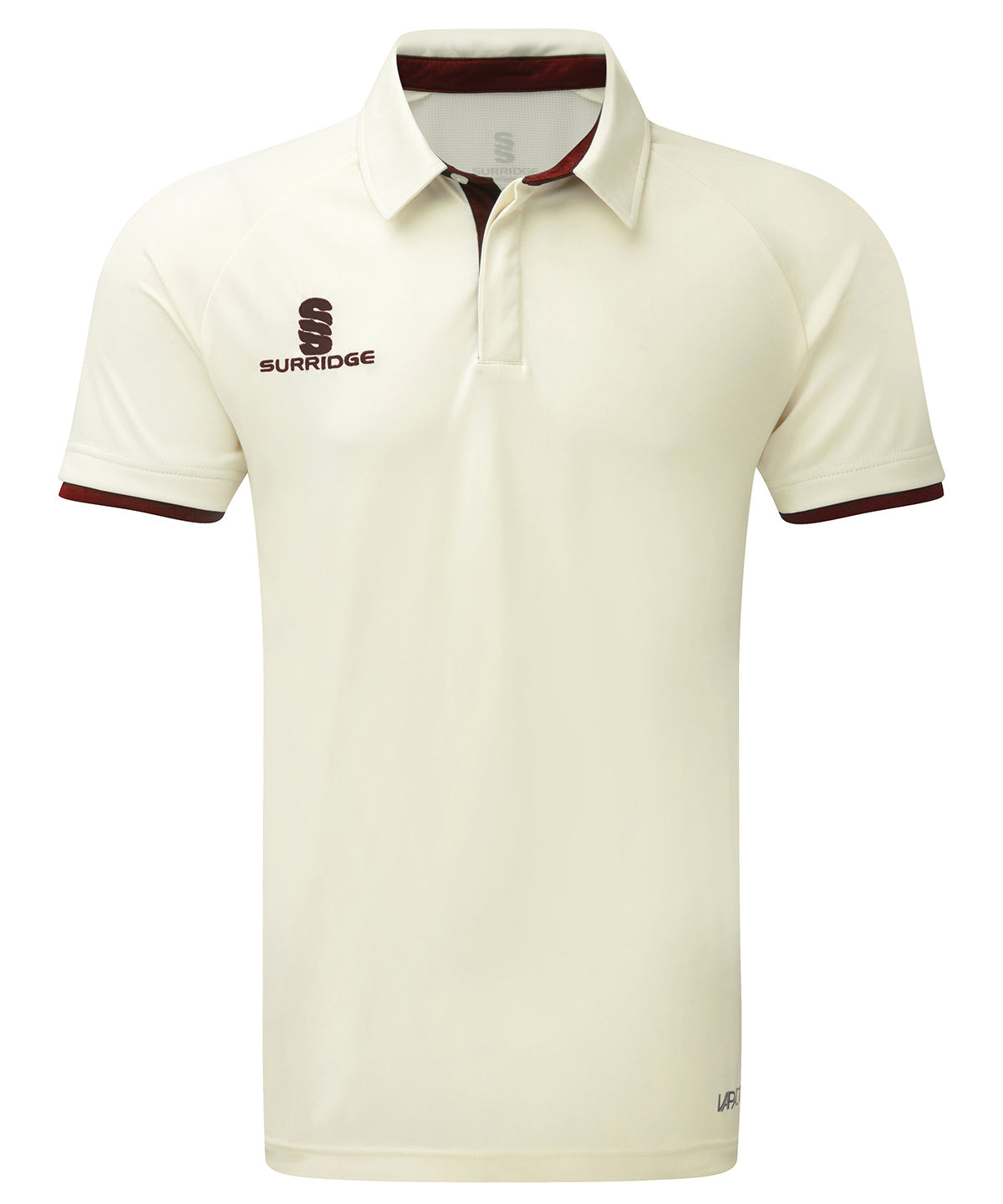 White/Maroon Trim - Ergo short sleeve shirt Polos Last Chance to Buy Sports & Leisure Schoolwear Centres