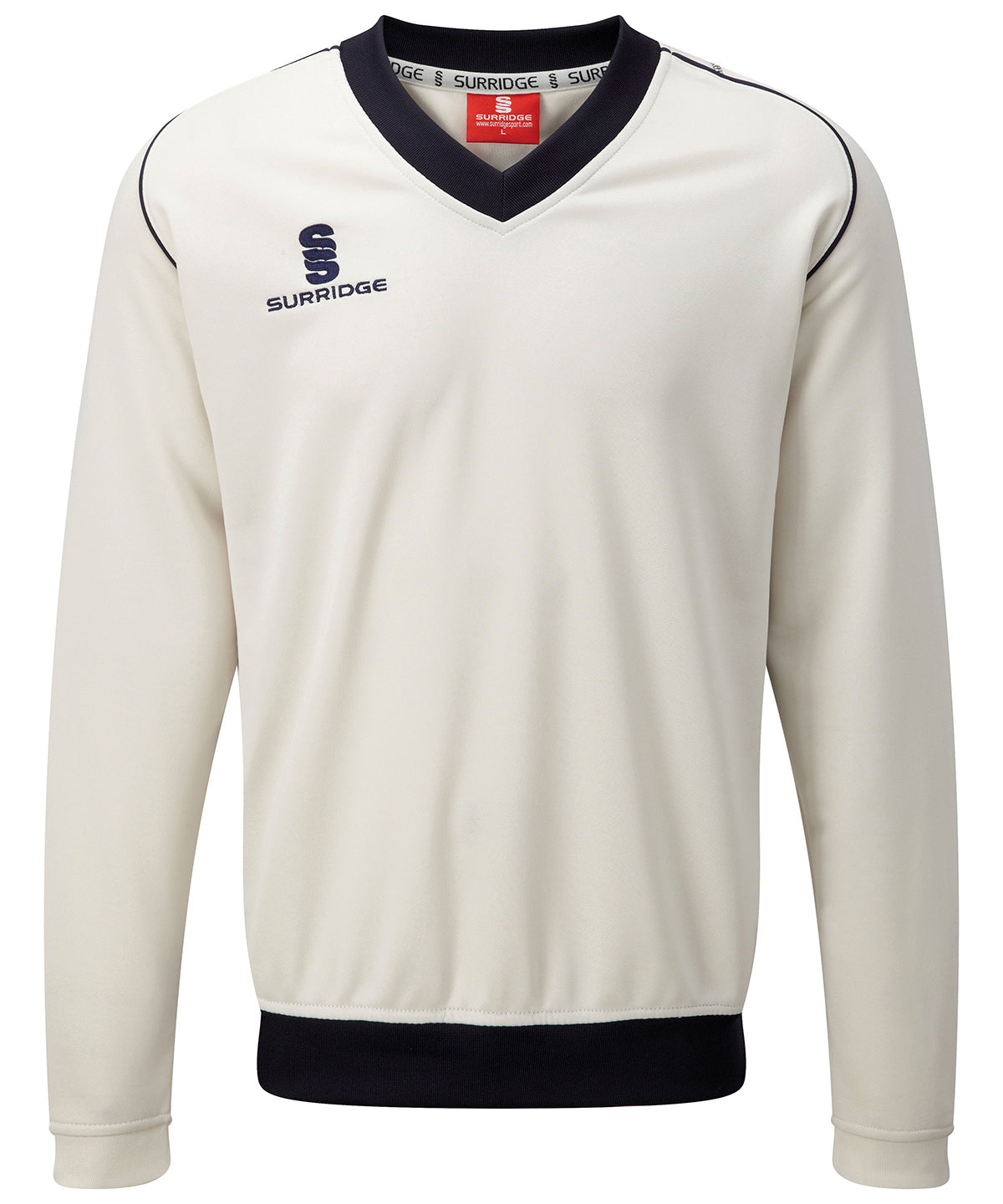 White/Navy trim - Fleece-lined sweater - junior Sweatshirts Last Chance to Buy Junior, Sports & Leisure Schoolwear Centres