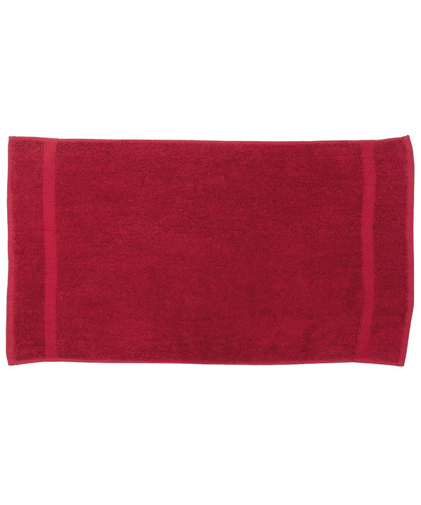 Deep Red Luxury range hand towel Schoolwear Centres