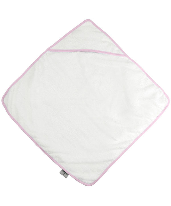 White/Pink - Babies' hooded towel Towels Towel City Gifting & Accessories, Homewares & Towelling Schoolwear Centres