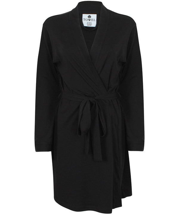 Black - Women's wrap robe Robes Towel City Gifting & Accessories, Homewares & Towelling, Lounge & Underwear, Must Haves, New Sizes for 2022 Schoolwear Centres