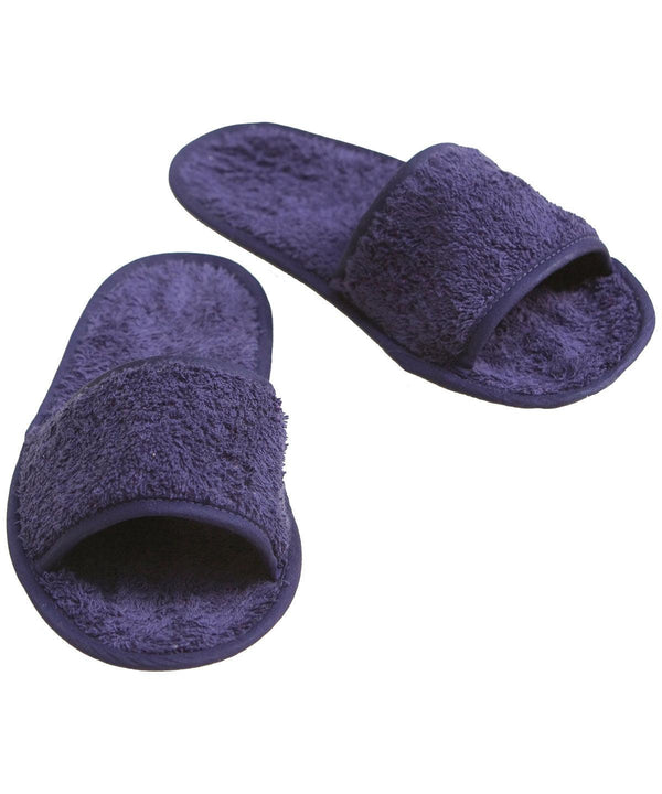 Navy - Classic terry slippers (open-toe) Slippers Towel City Gifting & Accessories, Homewares & Towelling, Raladeal - Recently Added Schoolwear Centres