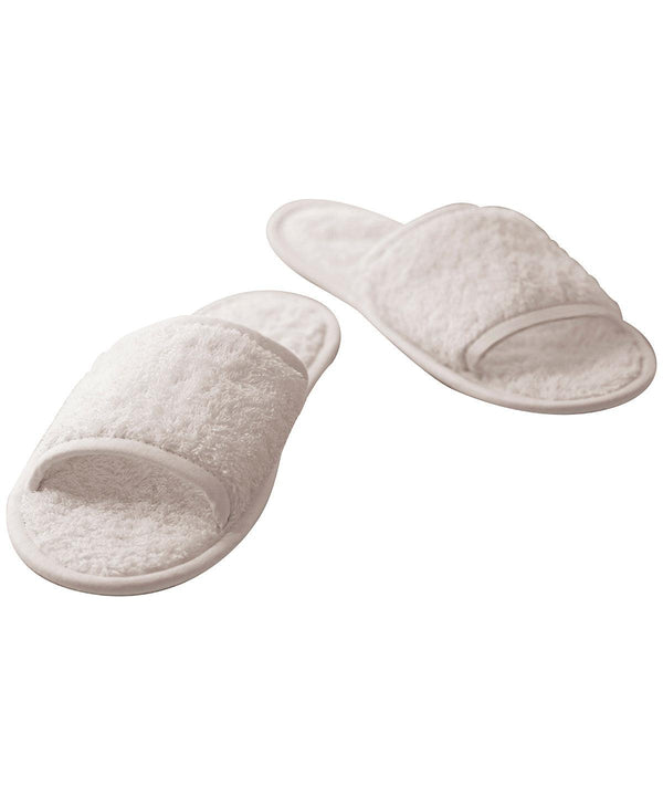 White - Classic terry slippers (open-toe) Slippers Towel City Gifting & Accessories, Homewares & Towelling, Raladeal - Recently Added Schoolwear Centres