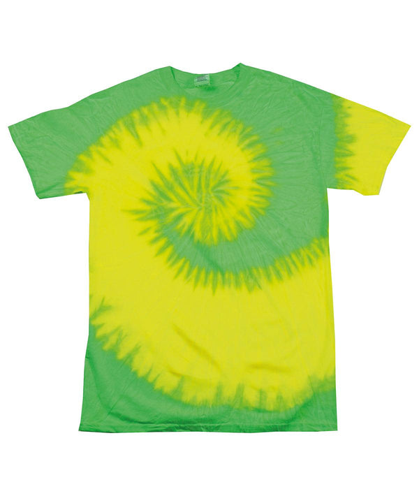 Fluorescent Yellow/Lime - Tie-dye shirt T-Shirts Colortone Festival, Holiday Season, Hyperbrights and Neons, Must Haves, Pastels and Tie Dye, T-Shirts & Vests Schoolwear Centres