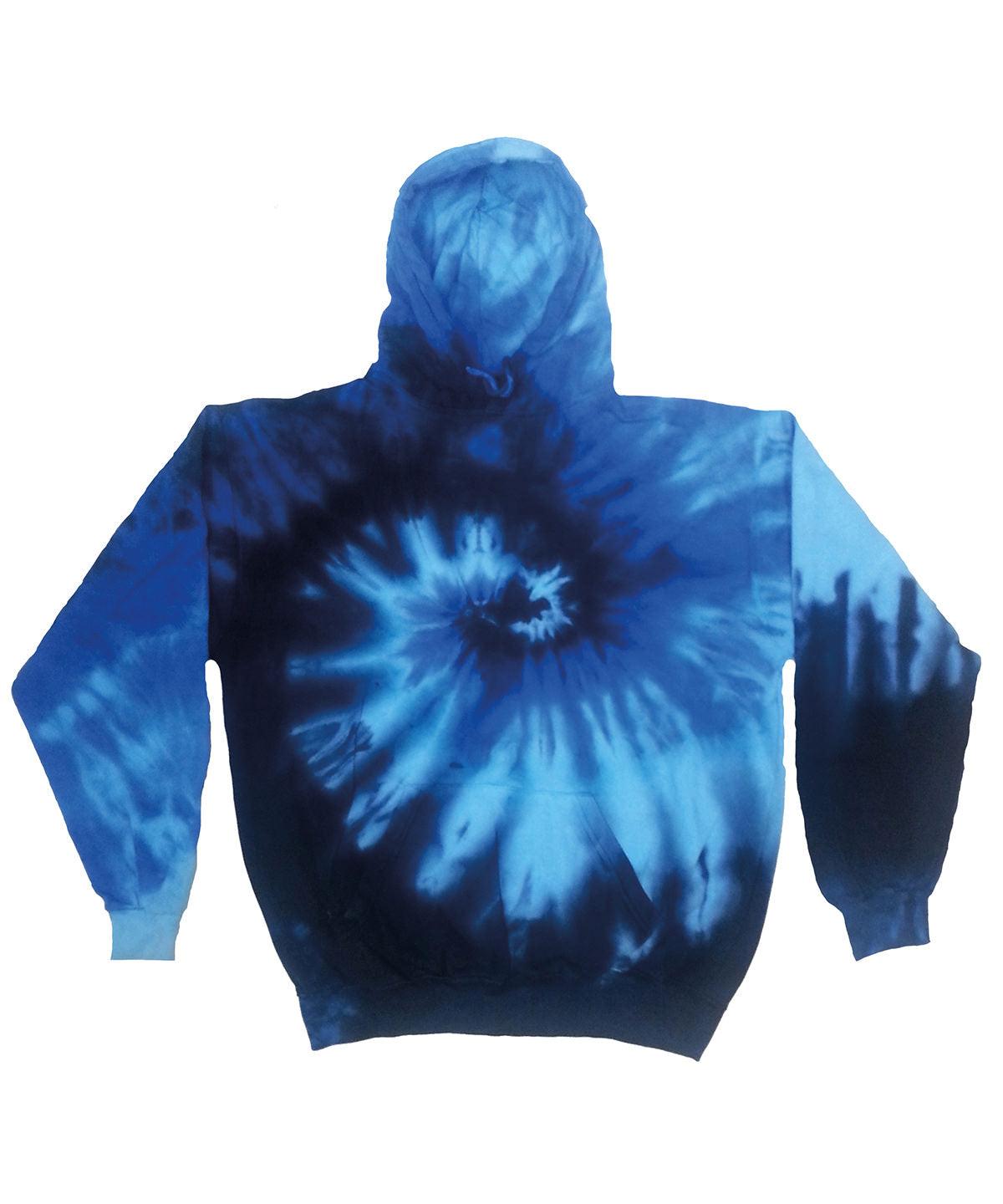 Blue Ocean - Rainbow tie-dye hoodie Hoodies Colortone Festival, Home of the hoodie, Hoodies, Oversized, Pastels and Tie Dye Schoolwear Centres