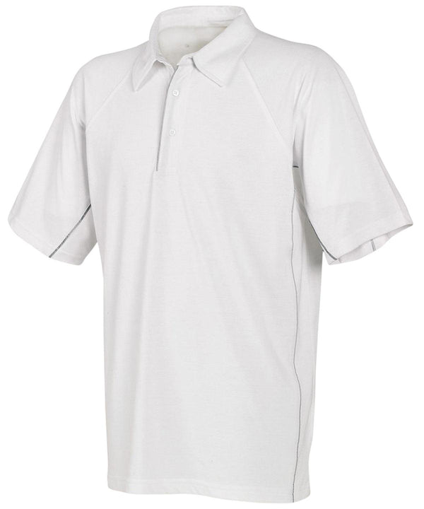 White/White/Reflective Piping - Piqué polo shirt Polos Tombo Polos & Casual, Sports & Leisure Schoolwear Centres