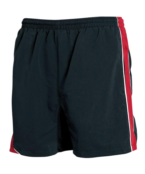 Black/Red/White Piping - Lined performance sports shorts Shorts Tombo Sports & Leisure Schoolwear Centres