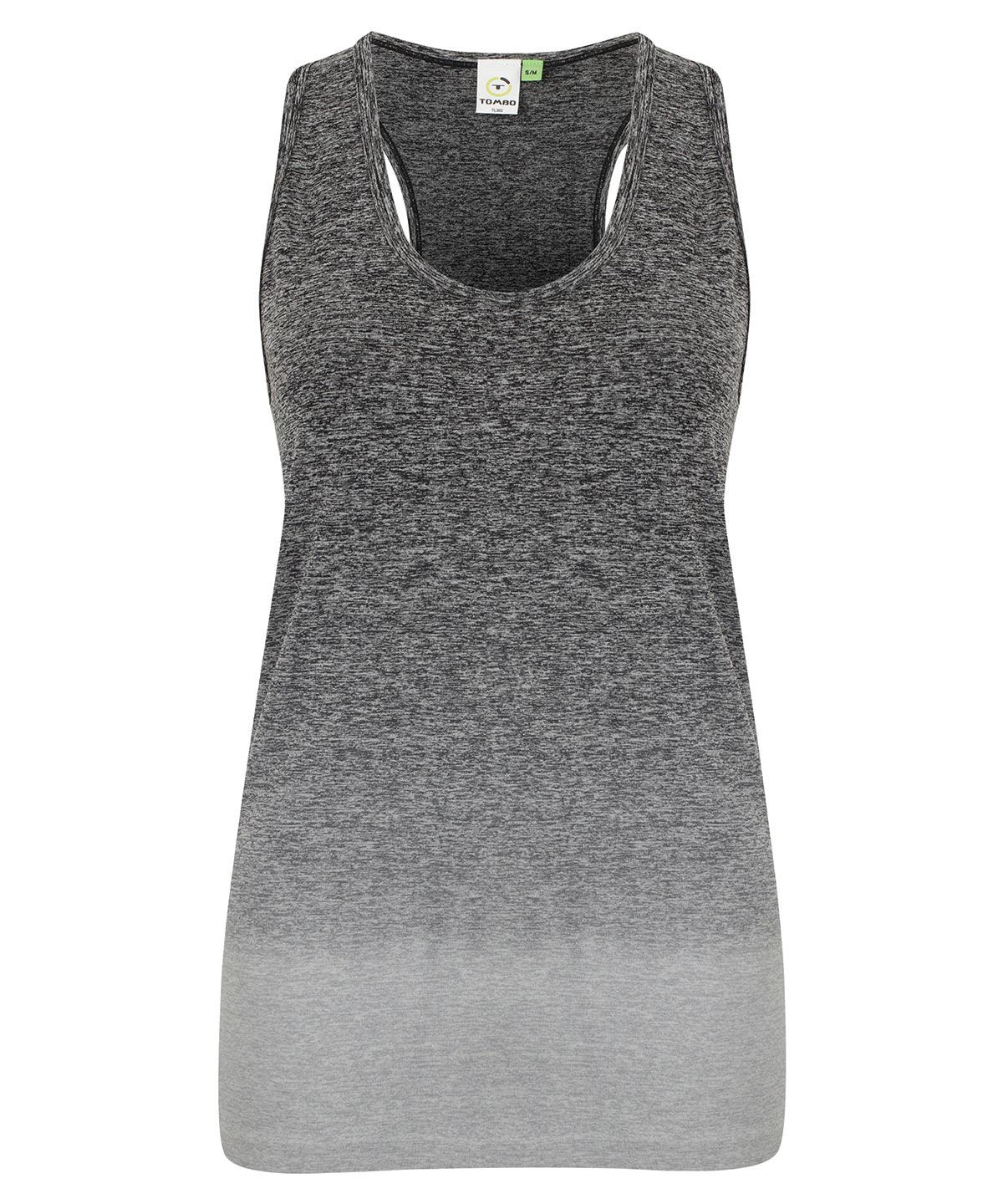 Dark Grey/Light Grey Marl - Women's seamless fade out vest Vests Tombo Activewear & Performance, Athleisurewear, On-Trend Activewear, Sports & Leisure Schoolwear Centres