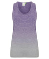 Purple/Light Grey Marl - Women's seamless fade out vest Vests Tombo Activewear & Performance, Athleisurewear, On-Trend Activewear, Sports & Leisure Schoolwear Centres