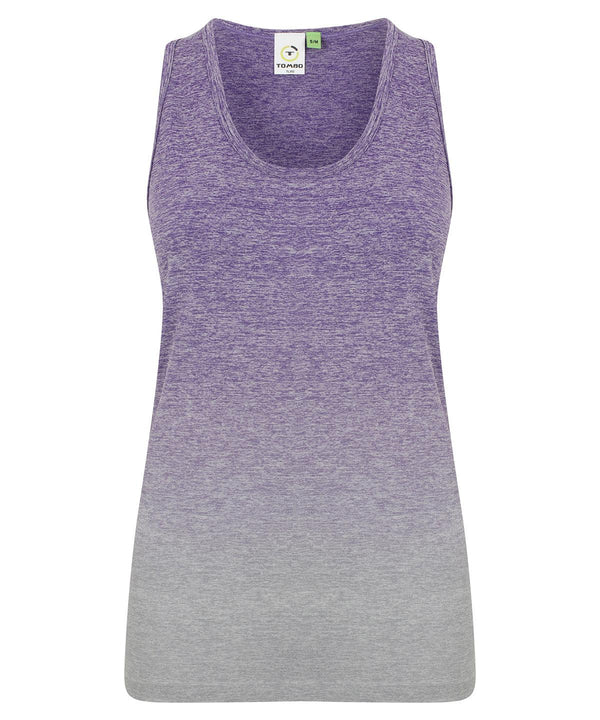 Purple/Light Grey Marl - Women's seamless fade out vest Vests Tombo Activewear & Performance, Athleisurewear, On-Trend Activewear, Sports & Leisure Schoolwear Centres