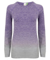 Purple/Light Grey Marl - Women's seamless fade out long sleeve top Baselayers Tombo Activewear & Performance, Athleisurewear, Raladeal - Recently Added, Sports & Leisure Schoolwear Centres