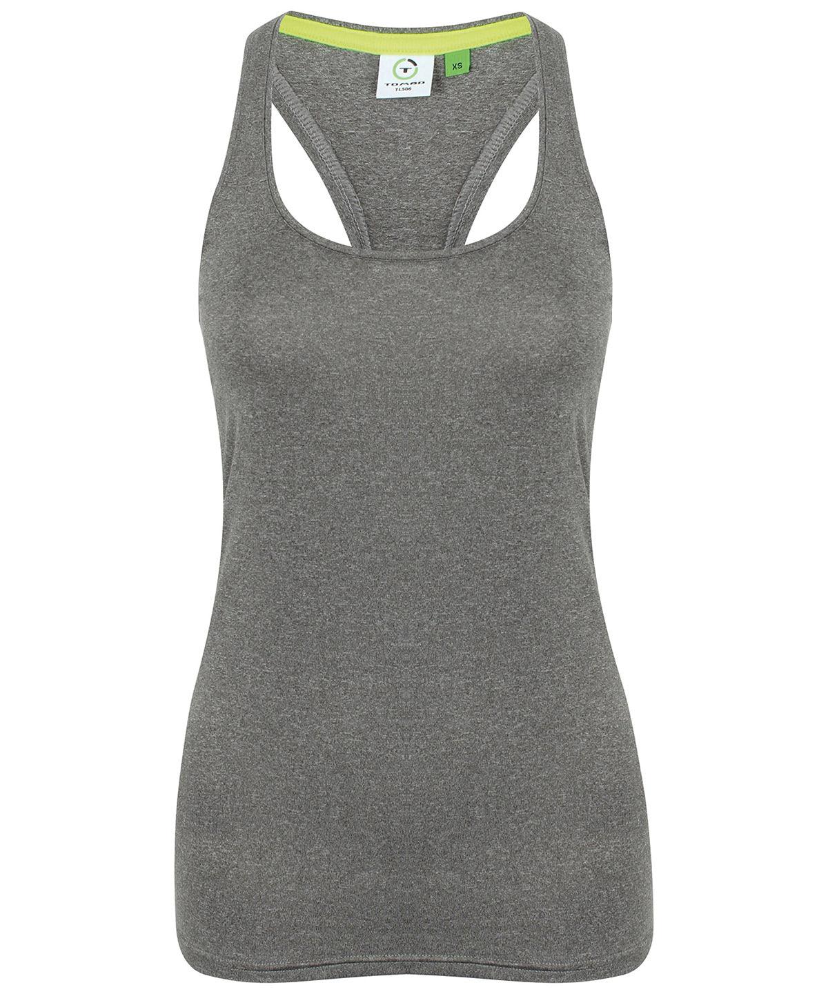 Grey Marl - Women's racerback vest Vests Tombo Athleisurewear, Raladeal - Recently Added, Rebrandable, S/S 19 Trend Colours, Sports & Leisure, T-Shirts & Vests Schoolwear Centres