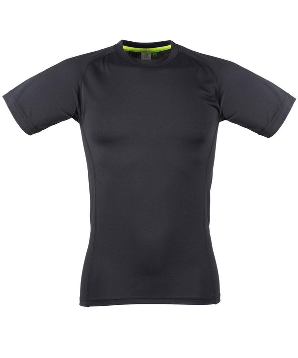 Black/Black - Slim fit t-shirt T-Shirts Tombo Activewear & Performance, Athleisurewear, Raladeal - Recently Added, Sports & Leisure, T-Shirts & Vests Schoolwear Centres