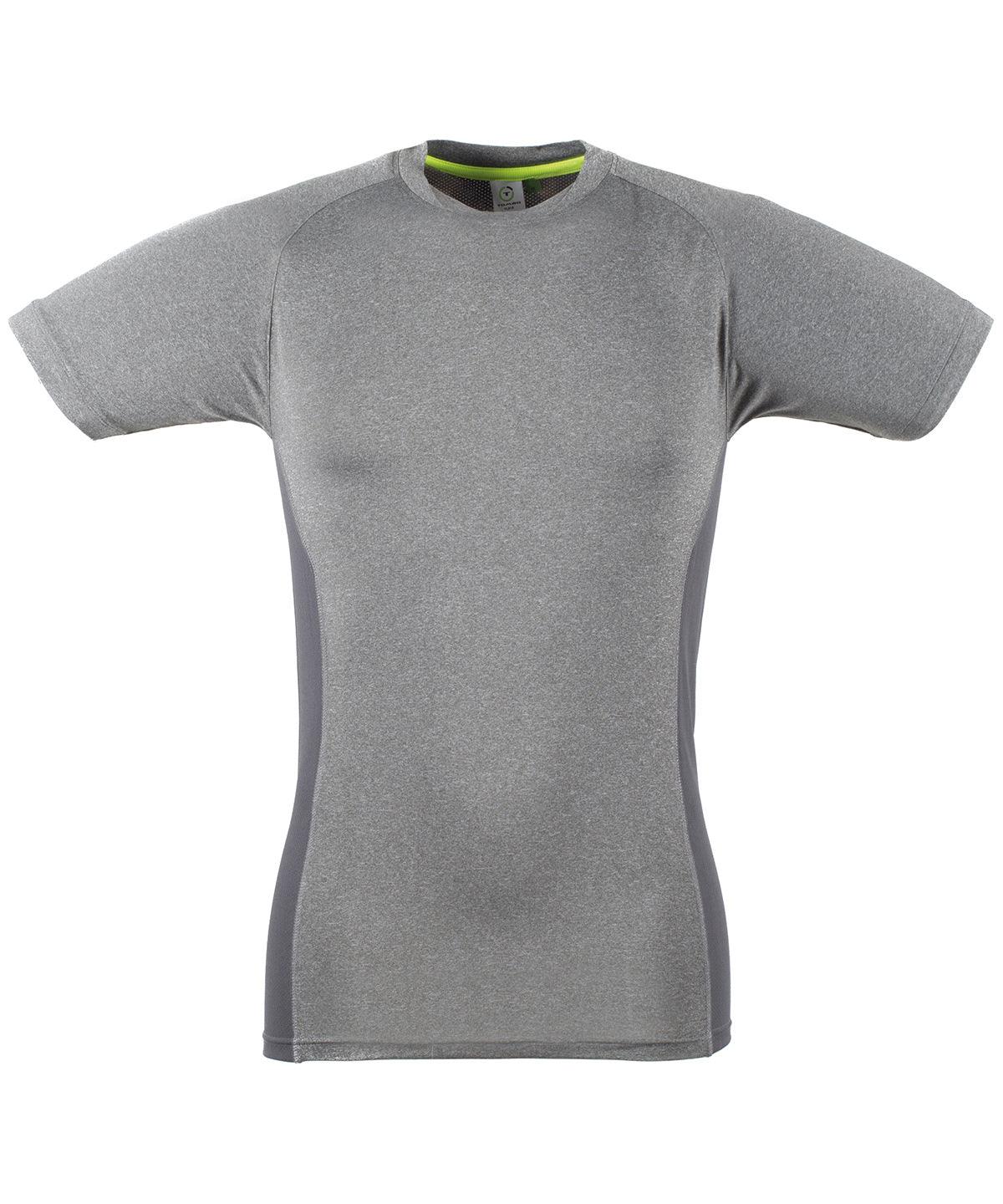 Grey Marl/Grey - Slim fit t-shirt T-Shirts Tombo Activewear & Performance, Athleisurewear, Raladeal - Recently Added, Sports & Leisure, T-Shirts & Vests Schoolwear Centres