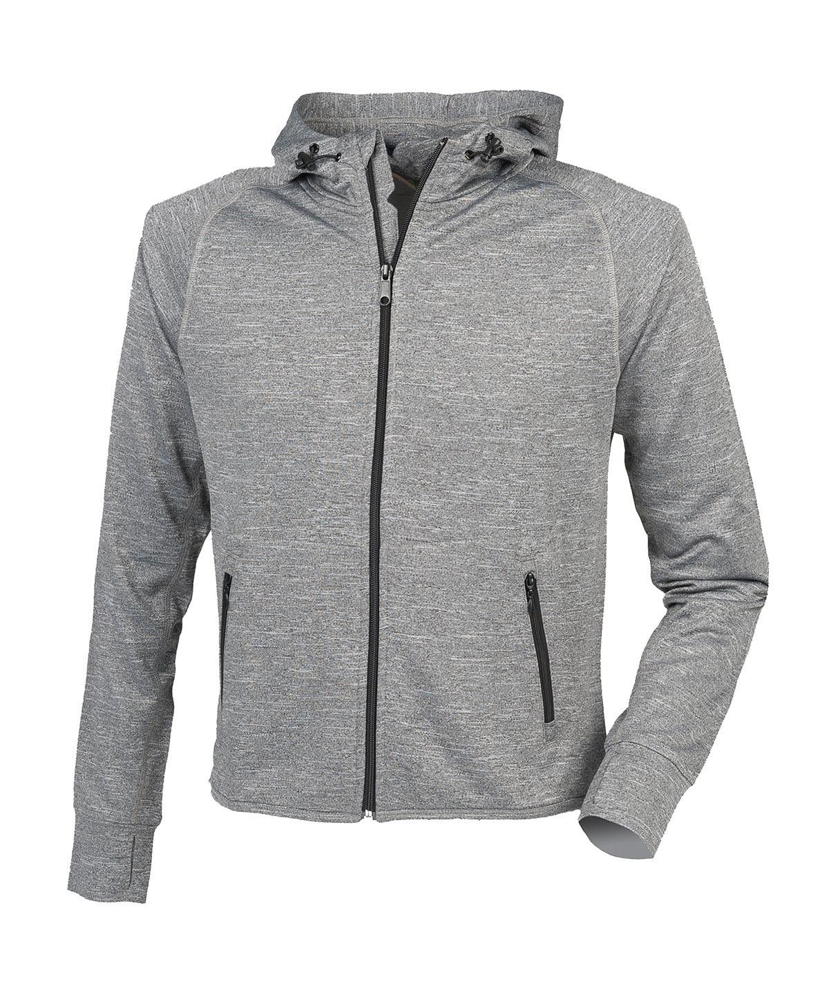 Grey Marl - Hoodie with reflective tape Hoodies Tombo Athleisurewear, Gymwear, Hoodies, Must Haves, Sports & Leisure, Tracksuits Schoolwear Centres