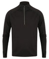 Black - Long-sleeved ¼ zip top Sports Overtops Tombo Activewear & Performance, Sports & Leisure Schoolwear Centres