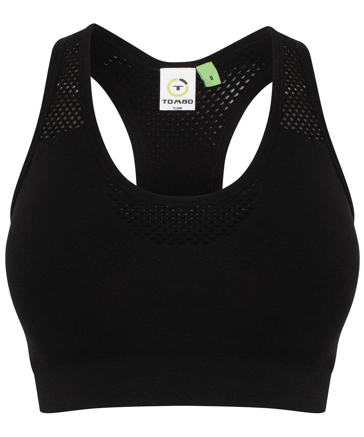 Black - Women's seamless sports bra Bras Tombo Activewear & Performance, Athleisurewear, Must Haves, On-Trend Activewear, Sports & Leisure Schoolwear Centres