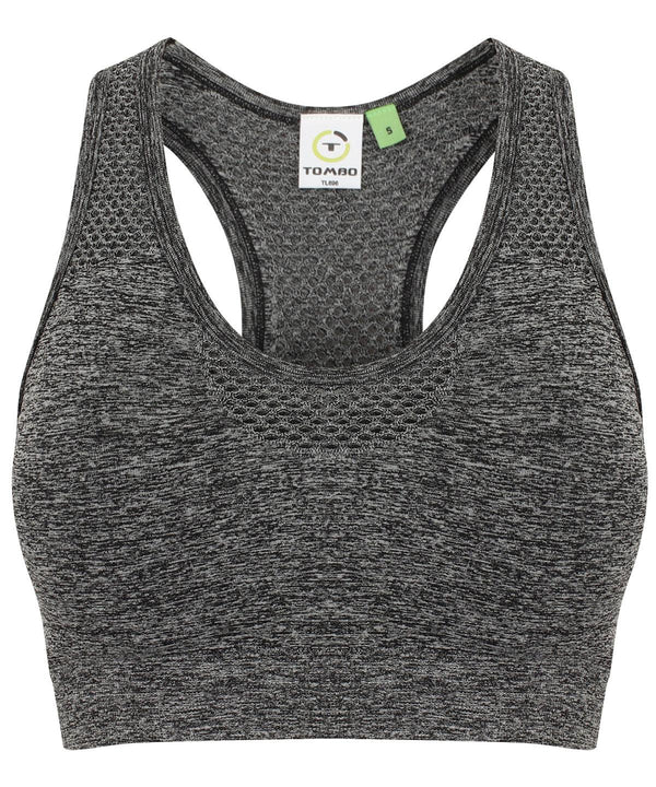 Dark Grey Marl - Women's seamless sports bra Bras Tombo Activewear & Performance, Athleisurewear, Must Haves, On-Trend Activewear, Sports & Leisure Schoolwear Centres