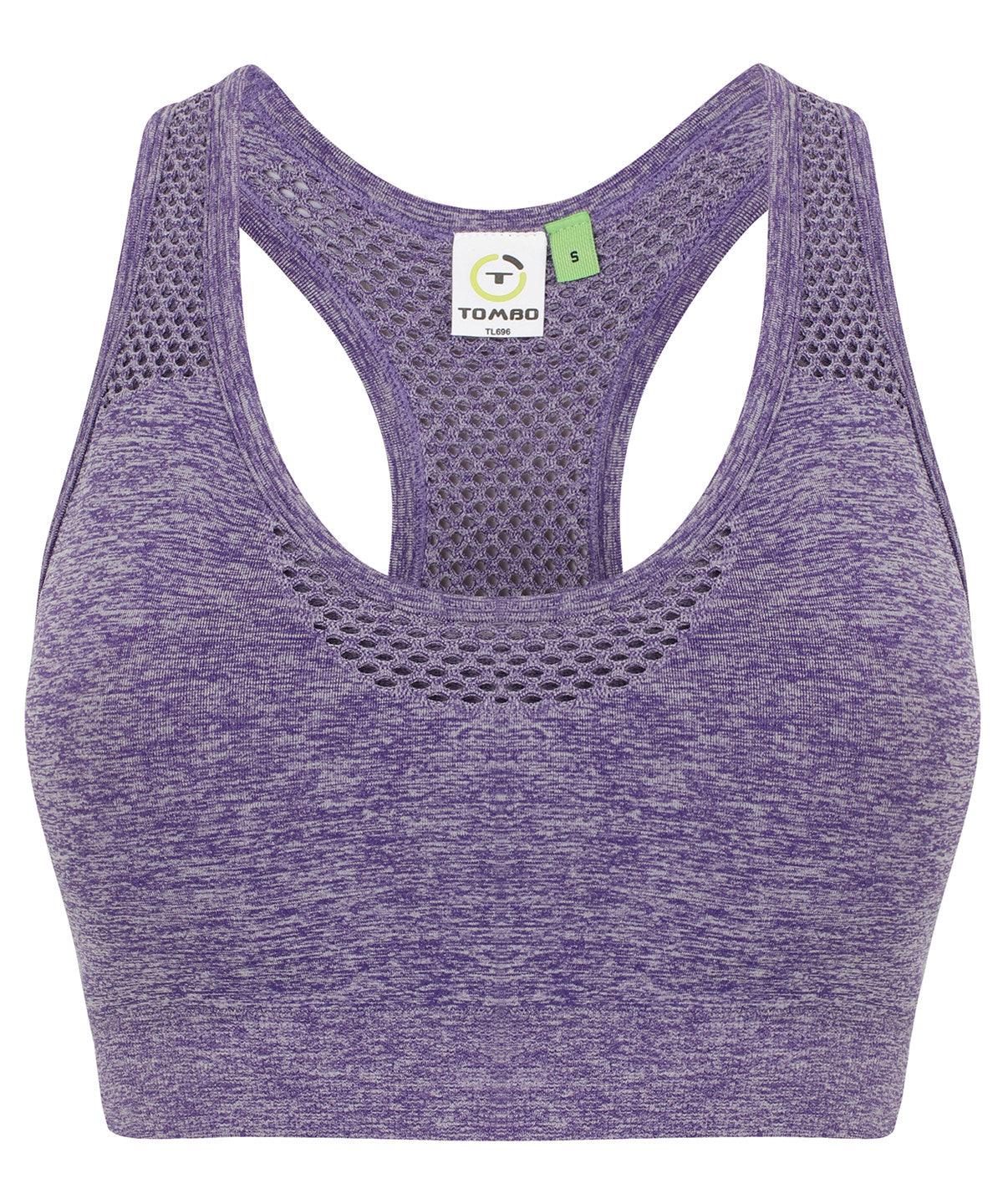 Purple Marl - Women's seamless sports bra Bras Tombo Activewear & Performance, Athleisurewear, Must Haves, On-Trend Activewear, Sports & Leisure Schoolwear Centres