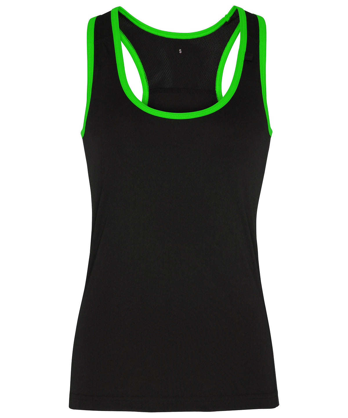 Black/Lightning Green - Women's TriDri® panelled fitness vest Vests TriDri® Activewear & Performance, Athleisurewear, Exclusives, Rebrandable, Sports & Leisure, T-Shirts & Vests Schoolwear Centres