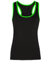 Black/Lightning Green - Women's TriDri® panelled fitness vest Vests TriDri® Activewear & Performance, Athleisurewear, Exclusives, Rebrandable, Sports & Leisure, T-Shirts & Vests Schoolwear Centres