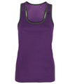 Purple/Charcoal - Women's TriDri® panelled fitness vest Vests TriDri® Activewear & Performance, Athleisurewear, Exclusives, Rebrandable, Sports & Leisure, T-Shirts & Vests Schoolwear Centres