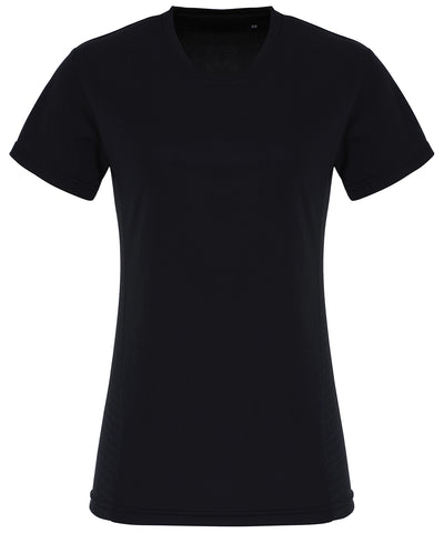 Black - Women's TriDri® embossed panel t-shirt T-Shirts TriDri® Activewear & Performance, Exclusives, Rebrandable, Sports & Leisure, T-Shirts & Vests, UPF Protection Schoolwear Centres